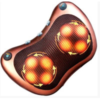 Массажная подушка MASSAGE PILLOW QY-8028 инфракрасный роликовий массажер для шеи и спины 8 массажных ролика